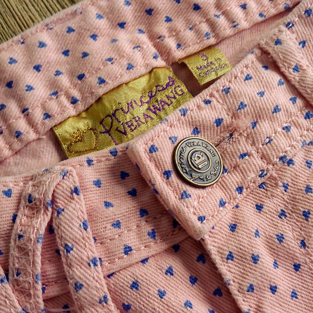 Pink and purple heart jeans